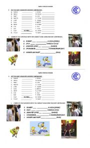 English Worksheet: PRESENT CONTINUOUS VOCABULARY AND FIRST PRACTICE