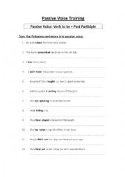 Worksheet: Passive - Active voice