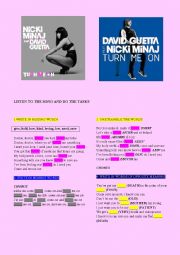 English Worksheet: David Guetta feat. Nicki Minaj 
