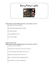 English worksheet: Harry Potters gifts