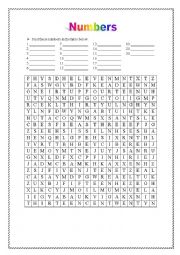 English Worksheet: Numbers - Revision work