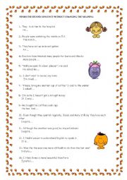 English Worksheet: Mixed rephrasing exercises
