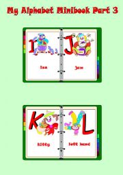 English Worksheet: My Alphabet MINIBOOK Part 3