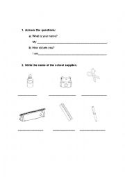 English worksheet: test