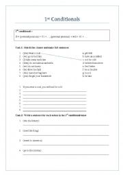 English Worksheet: 1st conditional tenses