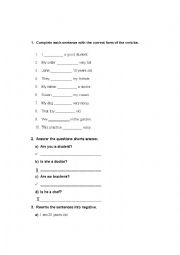 English worksheet: test