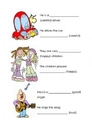 English Worksheet: Adjective or Adverb?