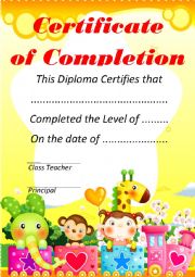 Certificate of Completion