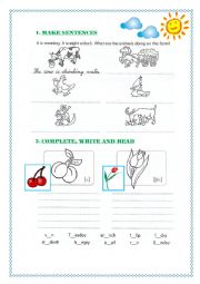 English Worksheet: Grammar practice elementary