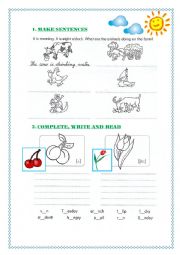 English worksheet: Grammar practice elementary