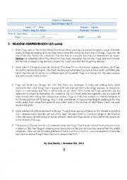 English Worksheet:   mock bac 2012