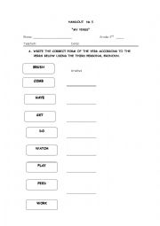 English Worksheet: DAILY ROUTINES