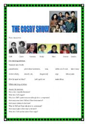 English worksheet: the cosby show - knight to knight episode with exercises