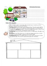 English Worksheet: page 3 describing home