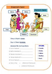 English Worksheet: Family Members 3