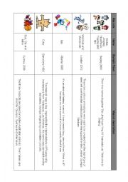 English Worksheet: olympic mascots