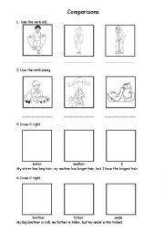 English Worksheet: Comparitives worksheet