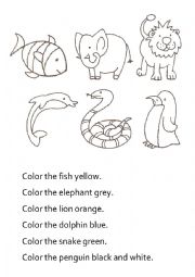 English Worksheet: At the Zoo