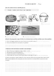 English Worksheet: Lesson 28 water scarcity for 2nd year