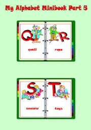 English Worksheet: My Alphabet MINIBOOK Part 5