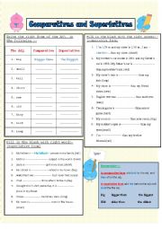 English Worksheet: comparative and superlative (one syllable adjectives)