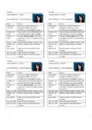 English Worksheet: amy winehouse biography