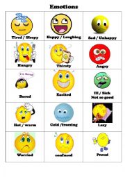 English Worksheet: Emotions