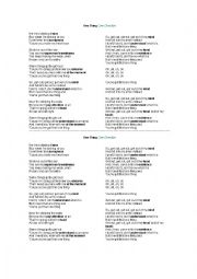 English worksheet: One Thing by One Direction (Song)