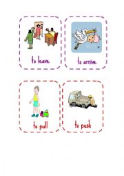 English Worksheet: Opposite Verbs Card Game