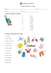 numbers and clothes