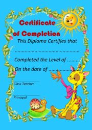 Certificate of Completion