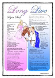 English Worksheet: Taylor Swift - Long Live