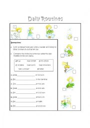 English Worksheet: Daily Routines