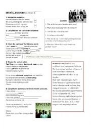English Worksheet: Song She will be loved 