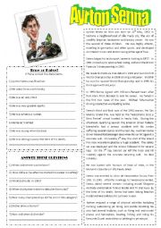 English Worksheet: Ayrton Senna