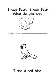 English Worksheet: brown bear brown bear what do you see?