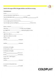 English worksheet: Song Charlie Brown from COLDPLAY