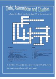 Module 6 Lesson 4, 9 th form: Clubs, Associations and Charities 