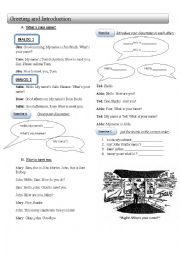 English Worksheet: Greeting and Introduction