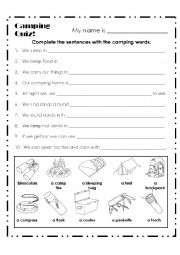 Lets Camping **** (Camping Quiz)****