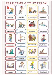 English Worksheet: Free Time Activities #2