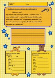 English Worksheet: COMPARATIVE ADJECTIVES