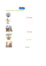 English worksheet: feelings