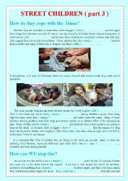 English Worksheet: STREET CHILDREN ( part 3 )