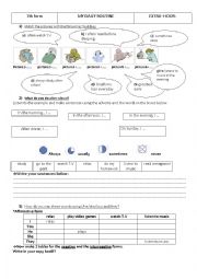 English Worksheet: daily routine