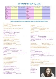 English Worksheet: Adele: Set Fire to the Rain