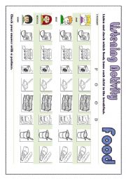 English Worksheet: Breakfast listening activity