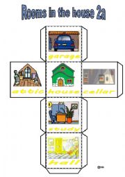 English Worksheet: Rooms in the house 2A