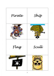 English worksheet: Pirate Bingo (part 2 of 2)