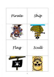 English Worksheet: Pirate Bingo (part 2 of 2)